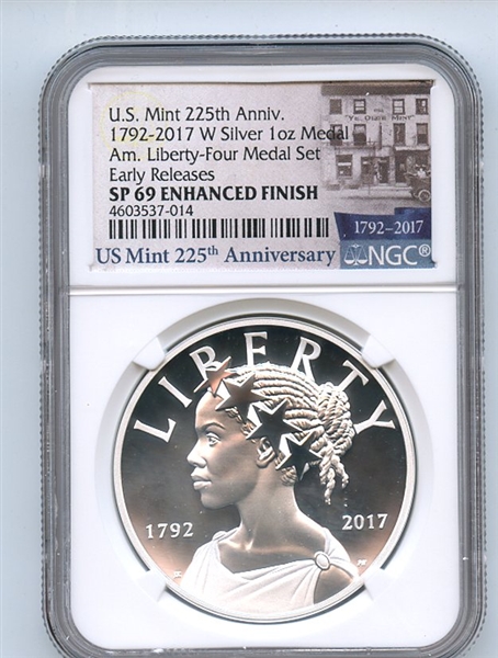 2017 P Silver American Liberty Medal NGC PF69 Reverse Proof Early Releases