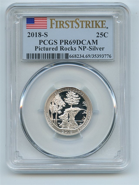 2018 S 25C Silver Pictured Rocks Quarter PCGS PR69DCAM First Strike