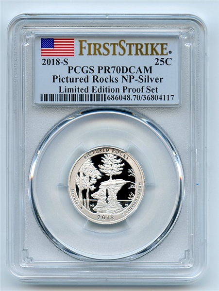 2018 S 25C Silver Pictured Rocks Quarter PCGS PR70DCAM FS Limited Edition