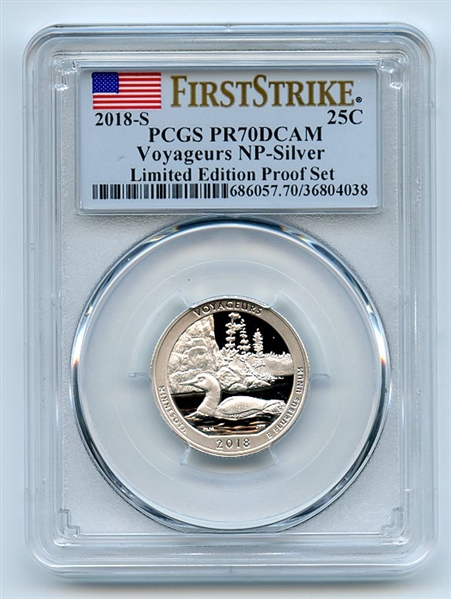 2018 S 25C Silver Voyageurs Quarter PCGS PR70DCAM First Strike Limited Edition