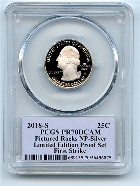 2018 S 25C Silver Pictured Rocks Quarter Limited PCGS PR70DCAM Thomas Cleveland