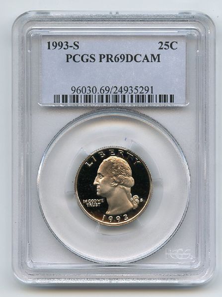1993 S 25C Washington Quarter Proof PCGS PR69DCAM