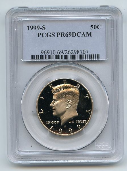 1999 S 50C Kennedy Half Dollar PCGS PR69DCAM
