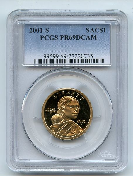 2001 S $1 Sacagawea Dollar PCGS PR69DCAM