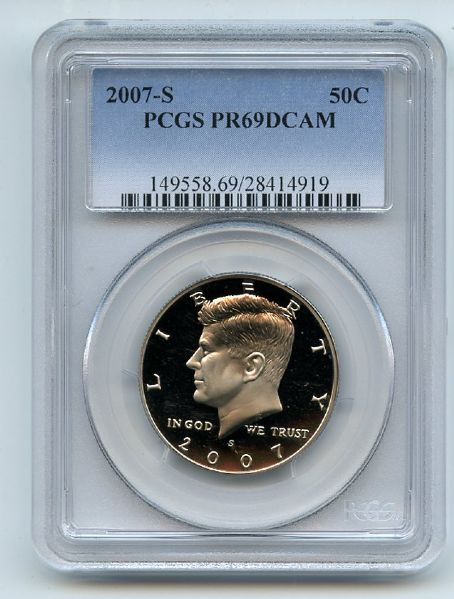 2007 S 50C Kennedy Half Dollar PCGS PR69DCAM