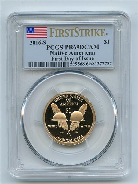 2016 S $1 Sacagawea Dollar PCGS PR69DCAM First Day of Issue