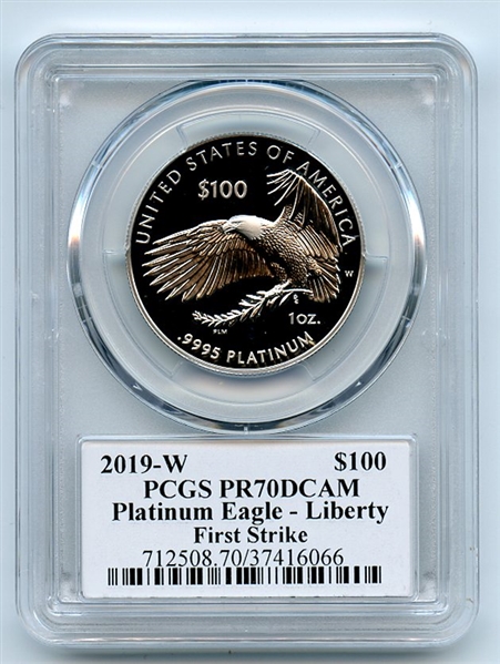 2019 W $100 Platinum Proof Eagle 1oz PCGS PR70DCAM First Strike Fred Haise
