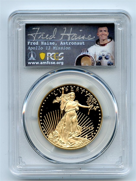 2019 W $50 Gold Proof Eagle 1 oz PCGS PR70DCAM First Strike Fred Haise