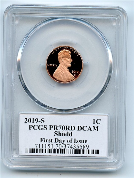 2019 S 1C Lincoln Cent PCGS PR70DCAM First Day Issue FDOI Thomas Cleveland Eagle