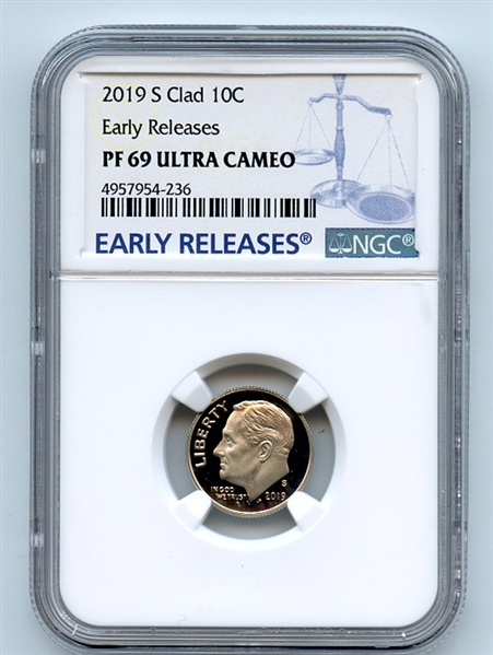 2019 S 10C Clad Roosevelt Dime NGC PF69UCAM Early Releases