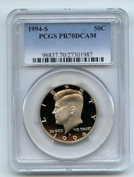 1994 S 50C Kennedy Half Dollar Proof PCGS PR70DCAM