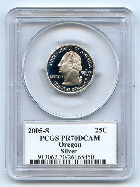 2005 S 25C Silver Oregon Quarter PCGS PR70DCAM
