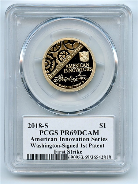 2018 S $1 American Innovation Dollar PCGS PR69DCAM First Strike Exclusive Label