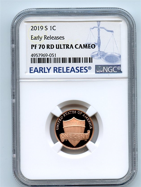 2019 S 1C Lincoln Cent NGC PF70UCAM Early Releases
