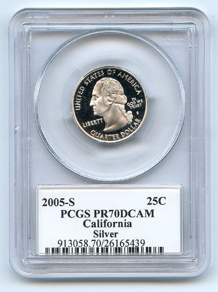 2005 S 25C Silver California Quarter PCGS PR70DCAM