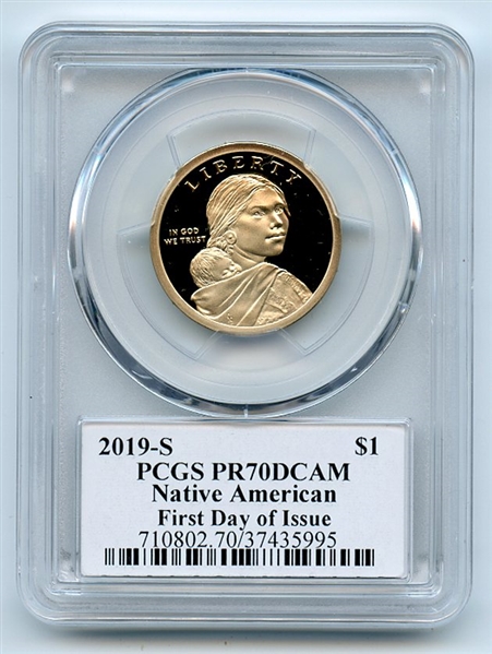 2019 S $1 Sacagawea Dollar PCGS PR70DCAM First Day of Issue FDOI Fred Haise