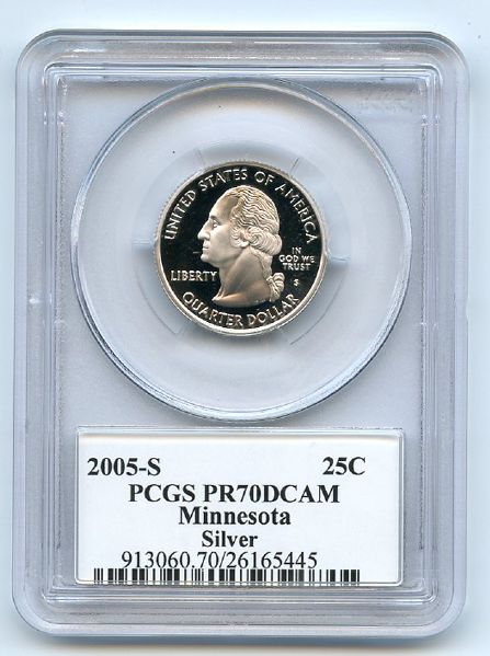 2005 S 25C Silver Minnesota Quarter PCGS PR70DCAM