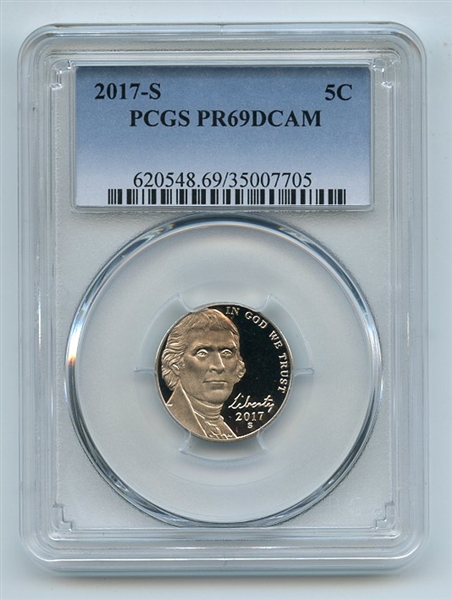 2017 S 5C Jefferson Nickel PCGS PR69DCAM