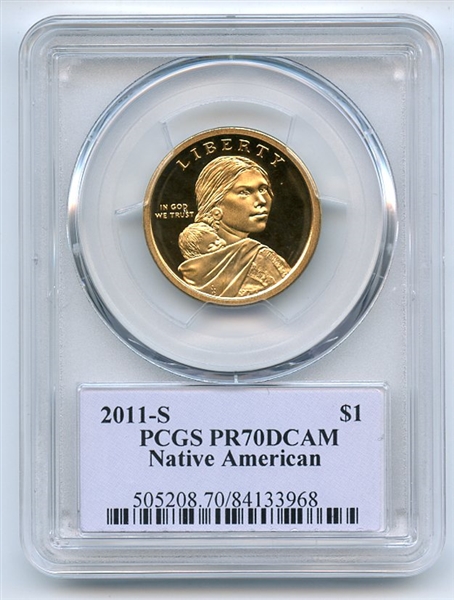 2011 S $1 Sacagawea Dollar PCGS PR70DCAM Thomas Cleveland 