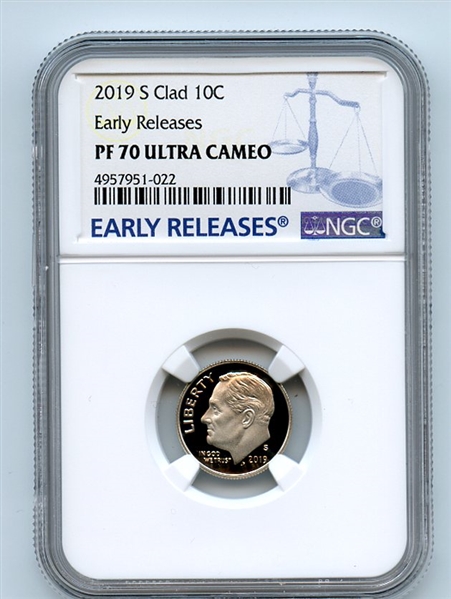 2019 S 10C Clad Roosevelt Dime NGC PF70UCAM Early Releases