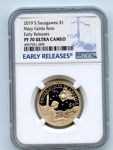 2019 S $1 Sacagawea Dollar NGC PF70UCAM Early Releases
