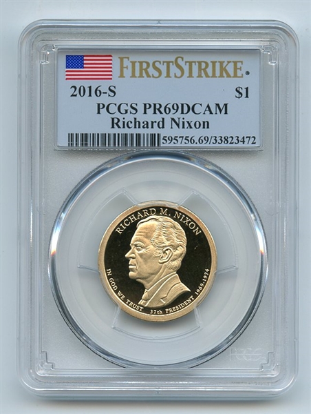 2016 S $1 Richard Nixon Dollar PCGS PR69DCAM First Strike