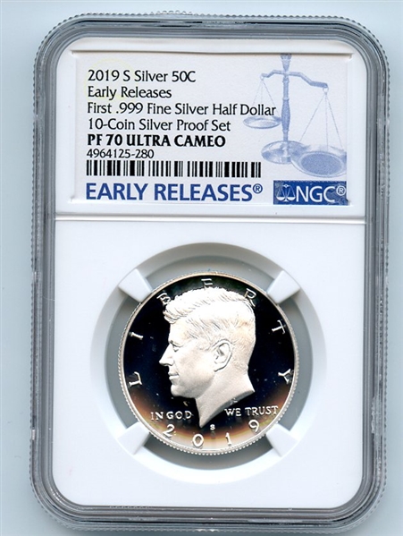 2019 S 50C Silver Kennedy Half Dollar NGC PF70UCAM Early Releases