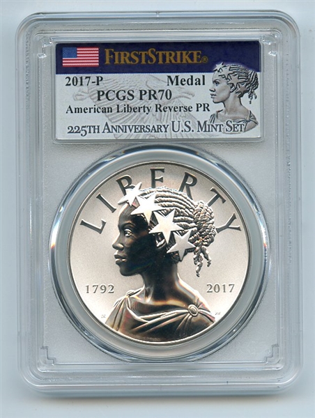 2017 P Silver American Liberty Medal Reverse Proof PCGS PR70 First Strike
