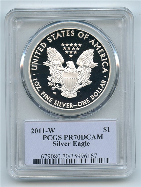 2011 W $1 Proof American Silver Eagle 1oz PCGS PR70DCAM Thomas Cleveland Native
