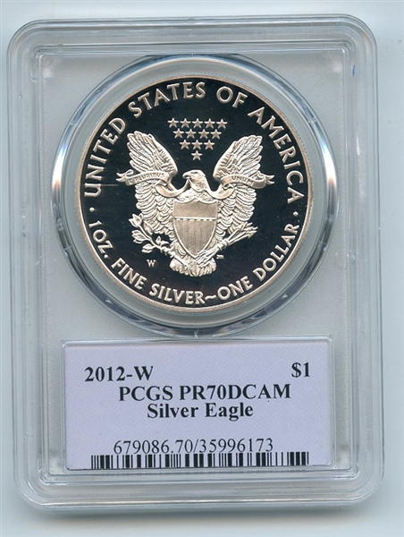 2012 W $1 Proof American Silver Eagle 1oz PCGS PR70DCAM Thomas Cleveland Native