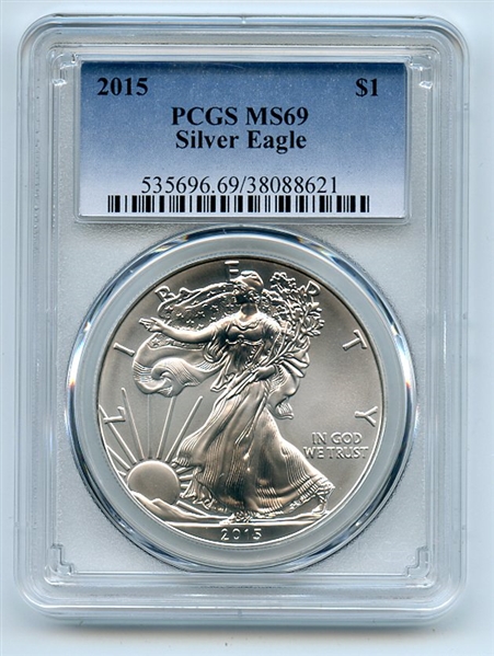 2015 $1 American Silver Eagle Dollar 1oz PCGS MS69