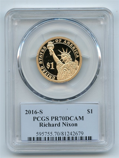 2016 S $1 Richard Nixon Dollar PCGS PR70DCAM
