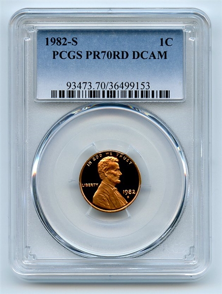 1982 S 1C Lincoln Cent Proof PCGS PR70DCAM