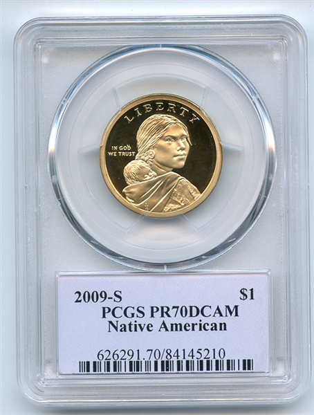 2009 S $1 Sacagawea Dollar PCGS PR70DCAM Thomas Cleveland 
