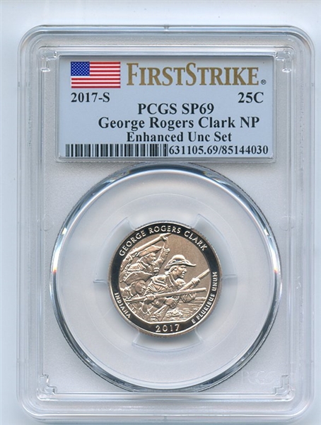 2017 S 25C George Rogers Clark Quarter Enhanced PCGS SP69 First Strike