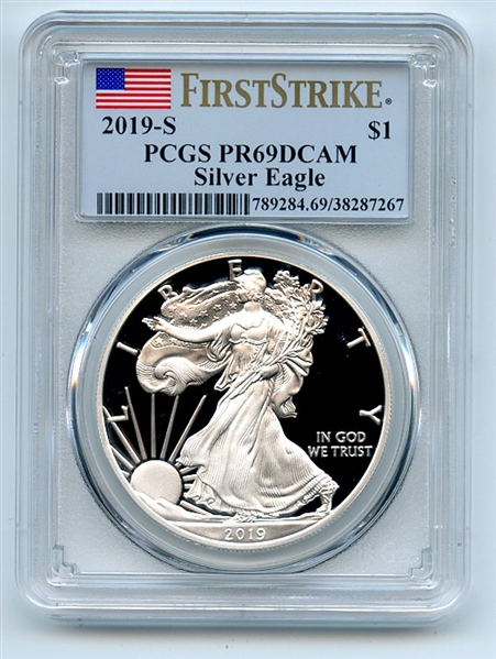 2019 S Proof Silver Eagle PCGS PR69DCAM First Strike