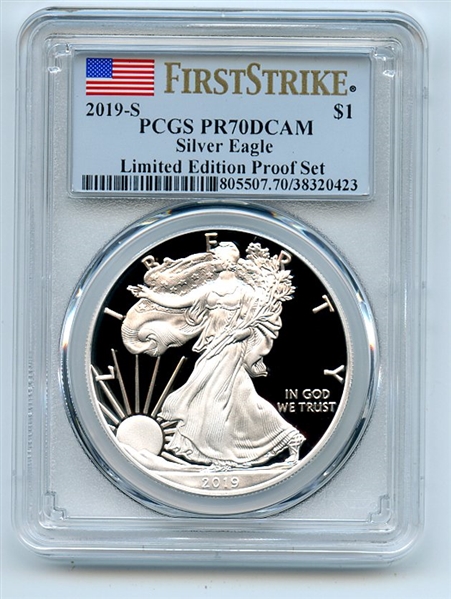 2019 S $1 Proof American Silver Eagle Limited Edition PCGS PR70DCAM First Strike