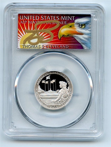 2019 S 25C Silver American Mem Quarter Limited Ed PCGS PR70DCAM Cleveland Eagle