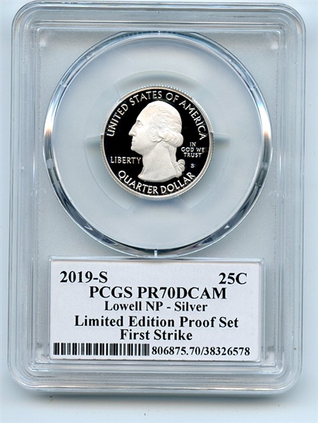 2019 S 25C Silver Lowell Quarter Limited Ed PCGS PR70DCAM FS Cleveland Eagle
