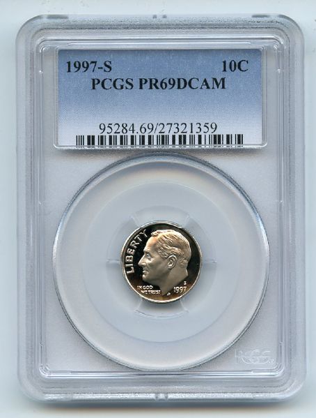 1997 S 10C Roosevelt Dime Proof PCGS PR69DCAM