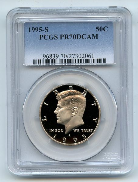 1995 S 50C Kennedy Half Dollar Proof PCGS PR70DCAM
