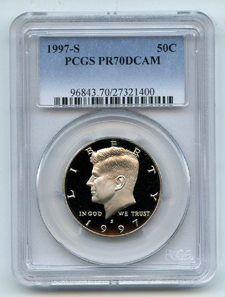 1997 S 50C Kennedy Half Dollar Proof PCGS PR70DCAM