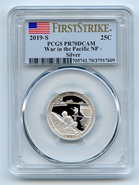 2019 S 25C Silver War In the Pacific Quarter PCGS PR70DCAM First Strike