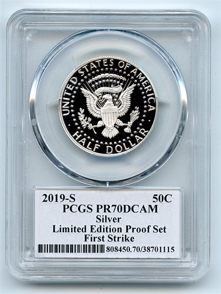 2019 S 50C Silver Kennedy Half Dollar Limited Edition PCGS PR70DCAM FS Buckley