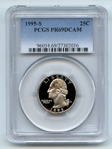 1995 S 25C Washington Quarter Proof PCGS PR69DCAM