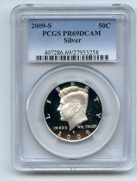 2009 S 50C Silver Kennedy Half Dollar PCGS PR69DCAM