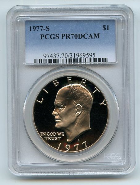 1977 S $1 Ike Eisenhower Dollar Proof PCGS PR70DCAM