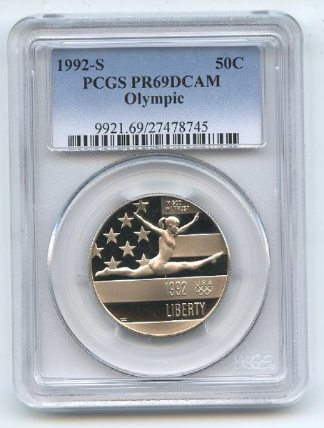 1992 S 50C Olympic Commemorative PCGS PR69DCAM