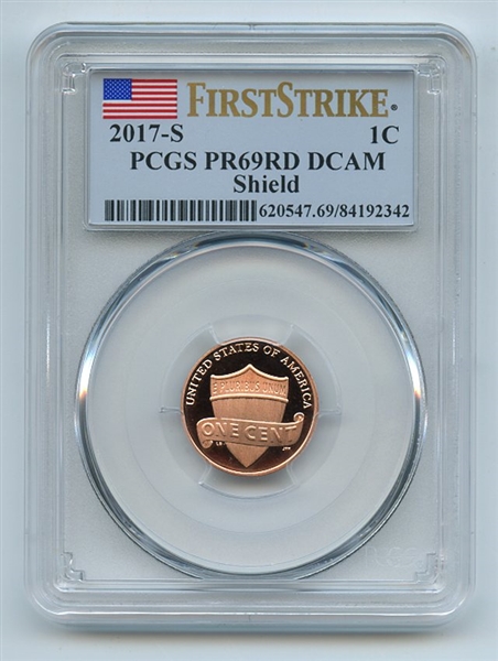 2017 S 1C Lincoln Cent PCGS PR69DCAM First Strike