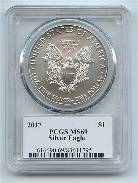 2017 $1 American 1oz Silver Eagle PCGS MS69 Obama/Trump Transition